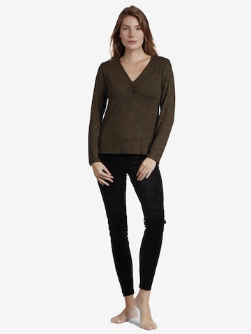 admas - Top 'ADMAS Camiseta Manga Larga Calentita Nudo para Mujer' en verde: frente