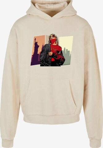 Merchcode Sweatshirt 'Grand Red Girl' in Beige: front