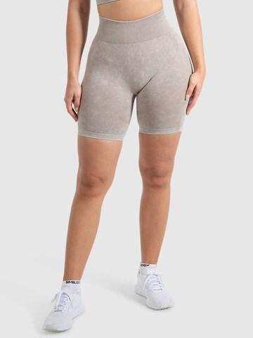Skinny Pantalon de sport 'Vera Batik' Smilodox en marron : devant