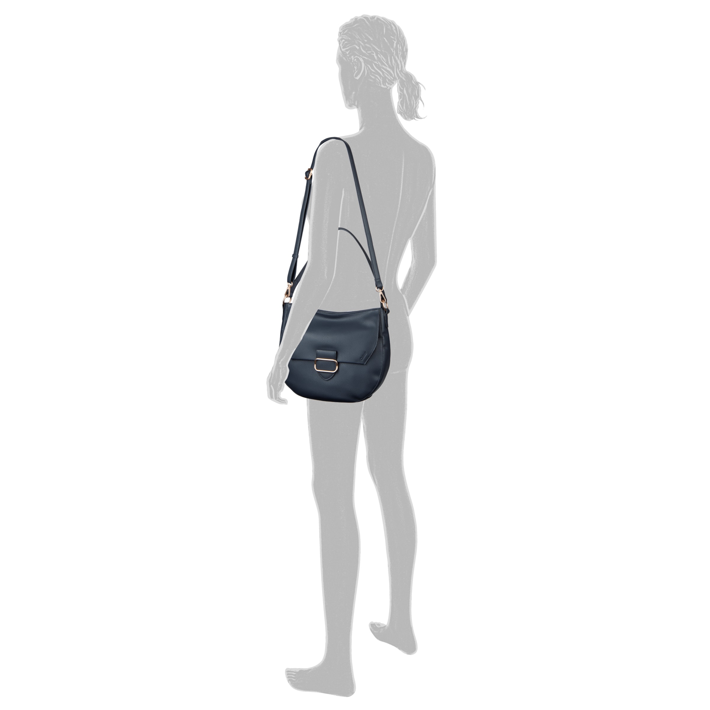 GABOR Shoulder Bag 'Hobo' in Blue: front
