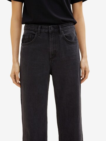 TOM TAILOR Wide Leg Jeans in Schwarz