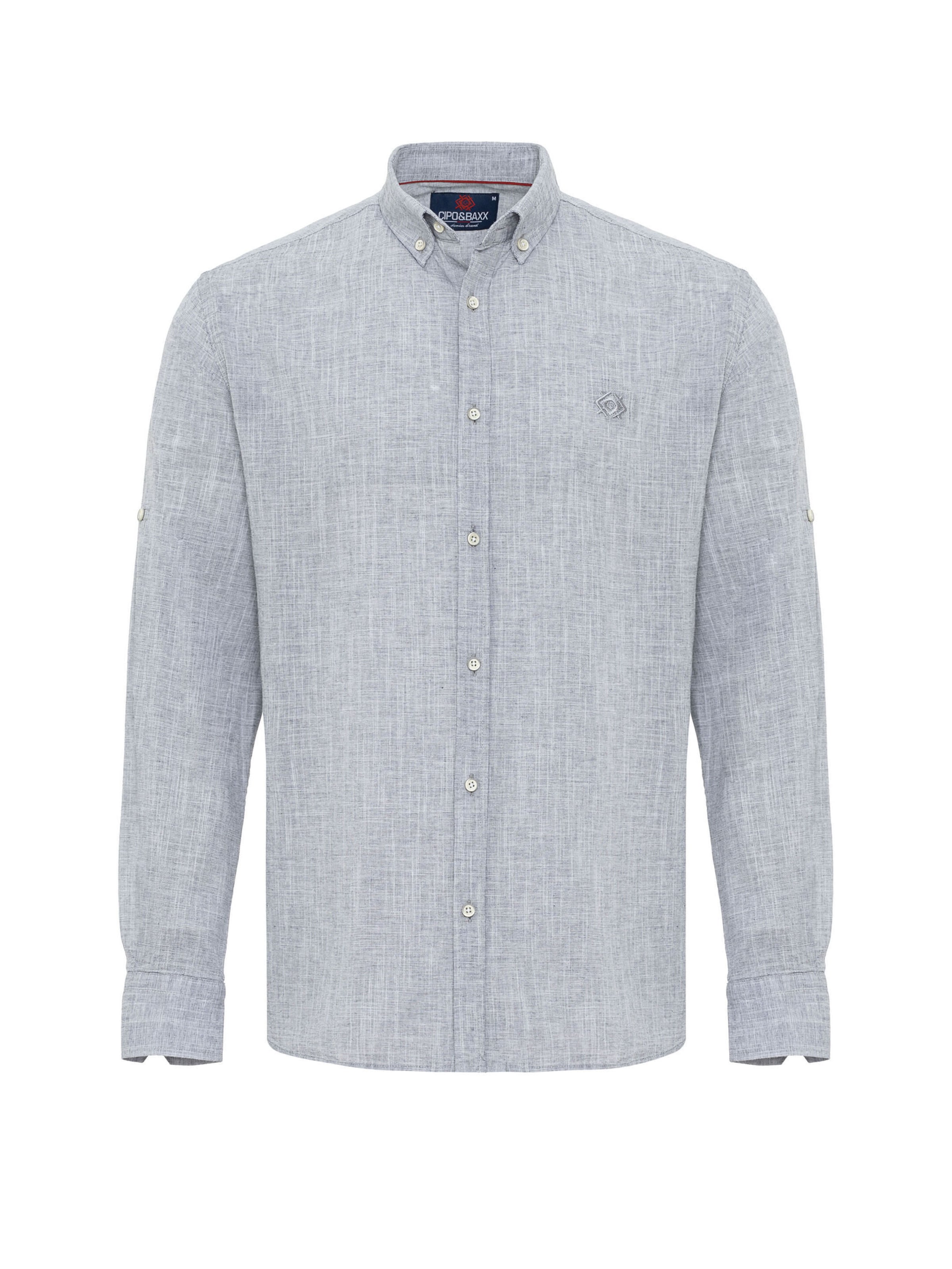 CIPO & BAXX Overhemd 'CH199' in Grijs: voorkant