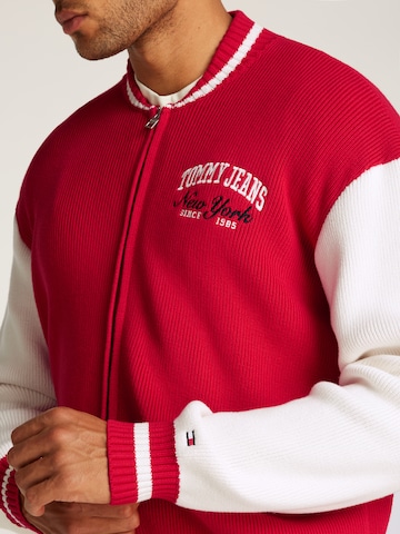 Tommy Jeans Strickjacke in Rot