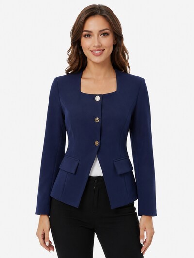 KoJooin Blazer 'Elegante Blazer für Damen Business Freizeitjacken Modische Lange Mäntel' in 44 in Navy, Item view