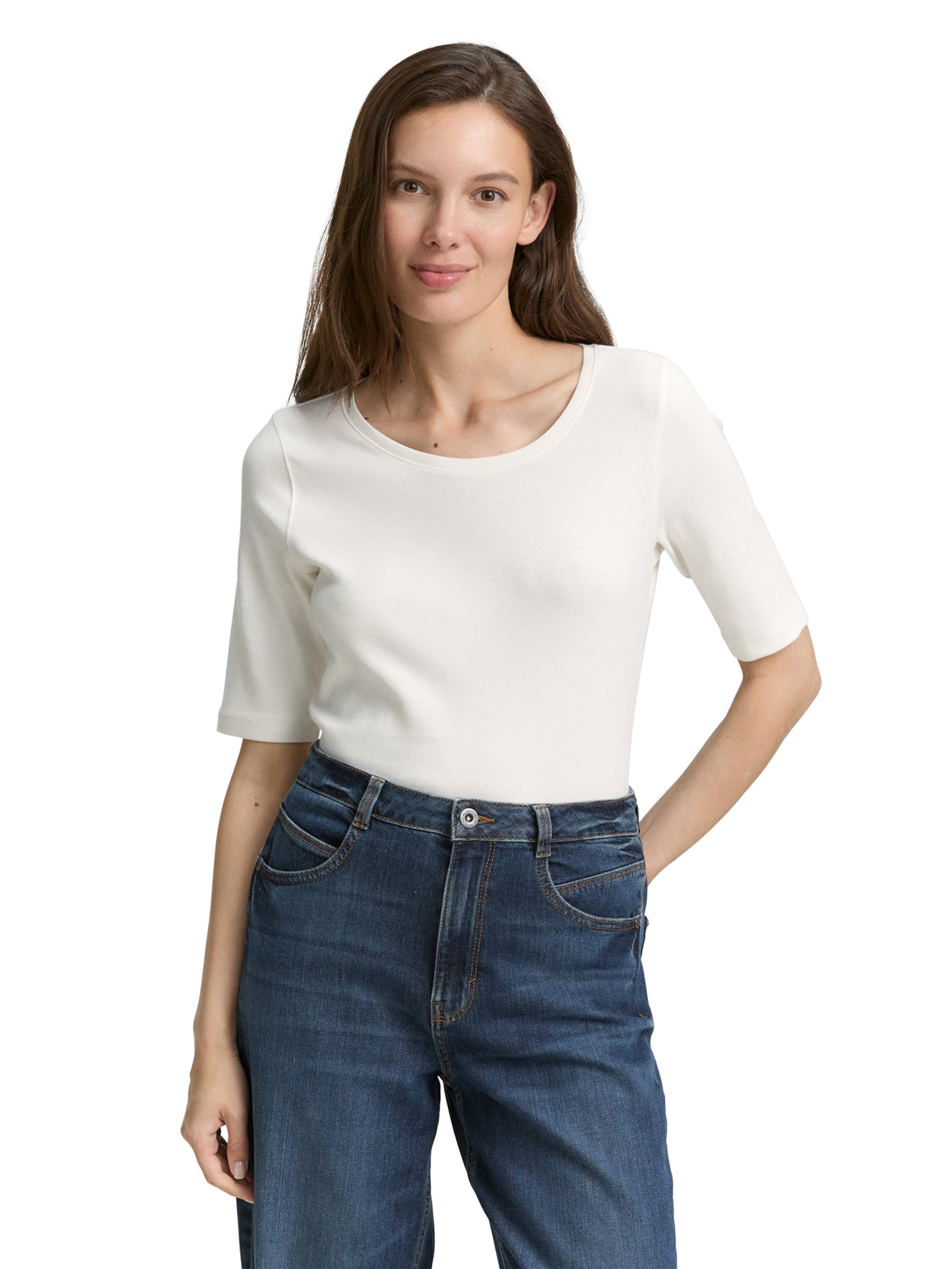 TOM TAILOR Футболка в Белый: спереди