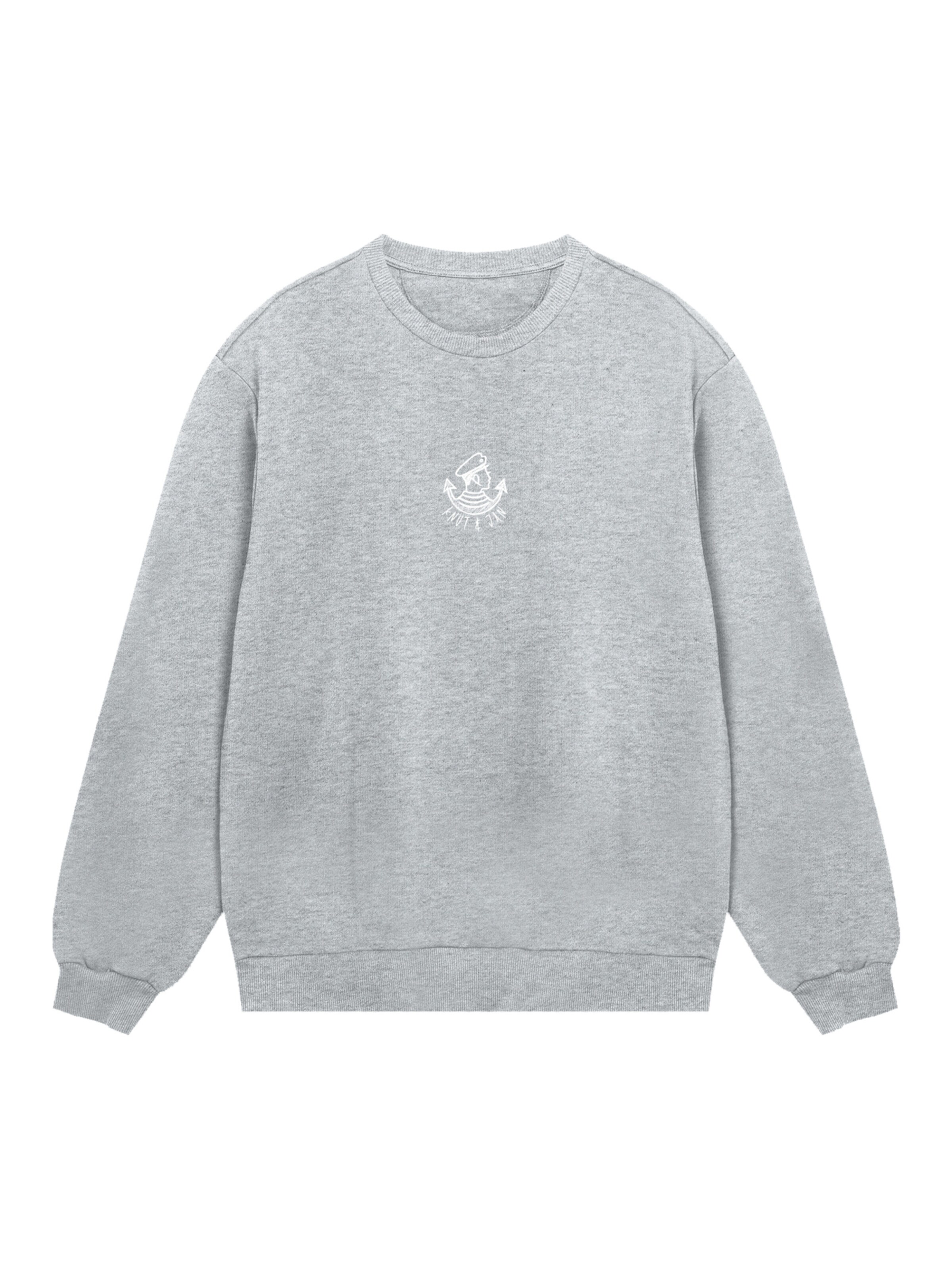 F4NT4STIC Sweatshirt 'Knut & Jan Scribble' in Grey: front