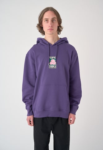 Cleptomanicx Sweatshirt in Purple: front