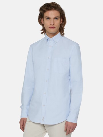 Boggi Milano Regular fit Button Up Shirt in Blue: front