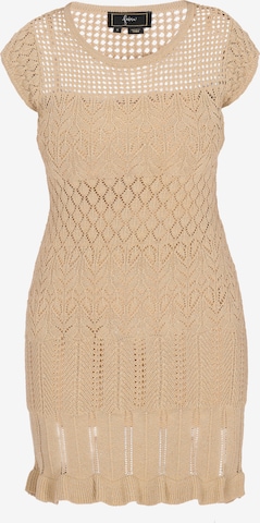 Robe 'Festive' faina en beige : devant