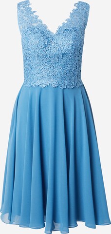 mascara Cocktail Dress in Blue: front