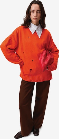 Touché Privé Pullover 'Distressed Knit Sweater' in Orange: Vorderseite