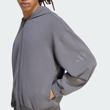 ADIDAS SPORTSWEAR Αθλητική ζακέτα φούτερ 'Soft Lux' σε γκρι