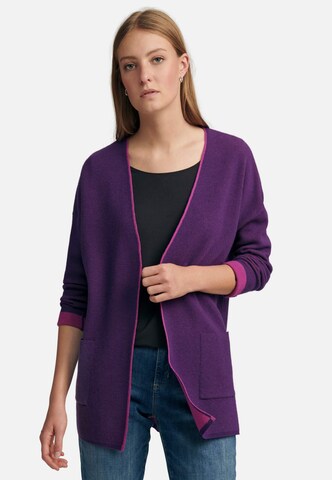 Cardigan Peter Hahn en violet : devant