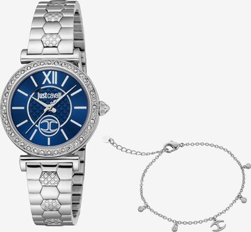 Just Cavalli Set: Uhr + Armband in Silber: predná strana