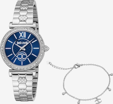 Just Cavalli Set: Uhr + Armband in Silber: predná strana