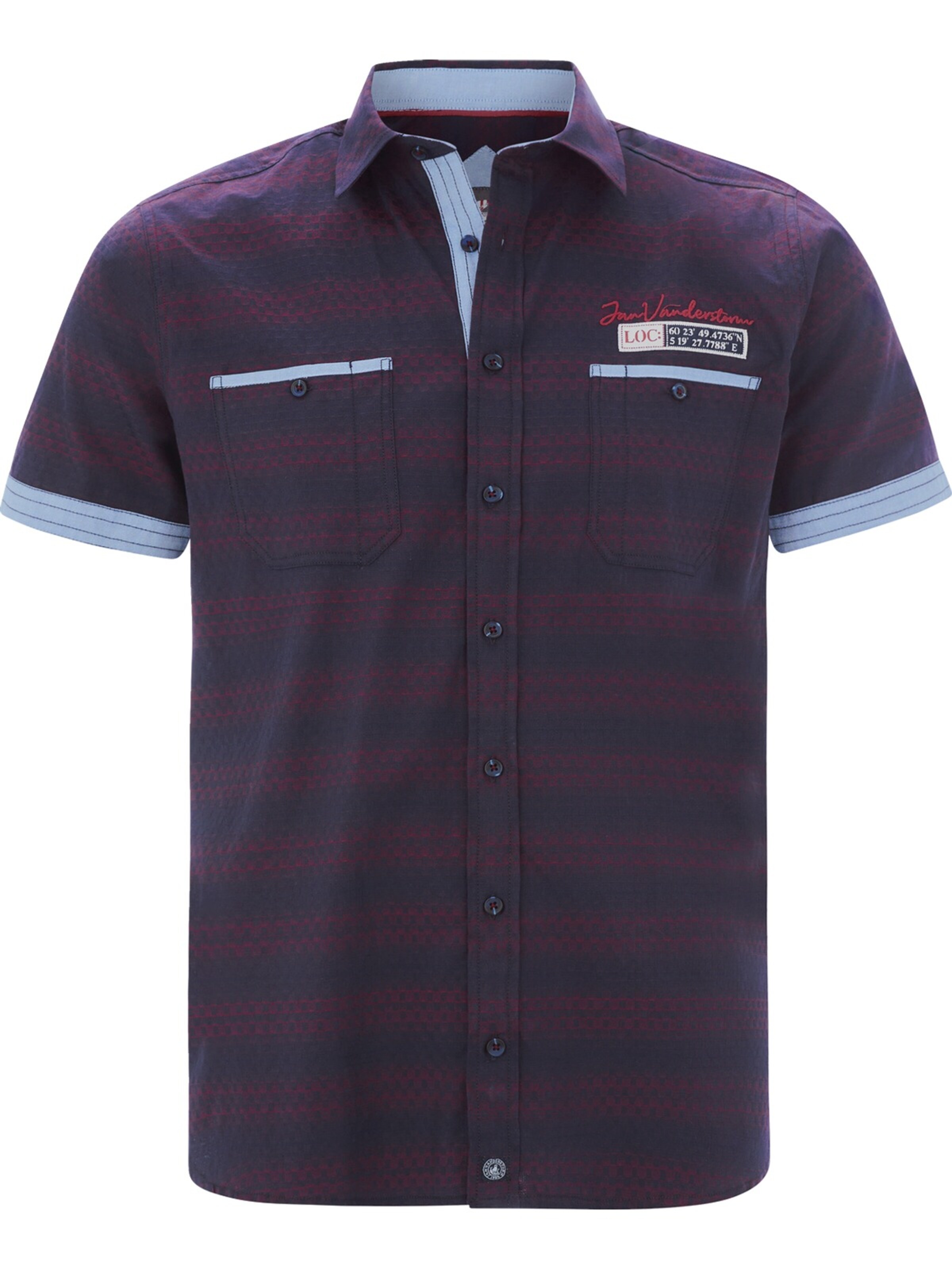 Jan Vanderstorm Comfort Fit Hemd 'Leikvard' in Rot: Vorderseite