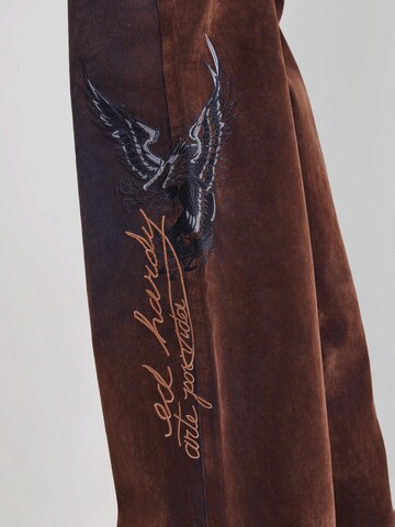 Ed Hardy Wide leg Jeans 'Signature Eagle' in Bruin