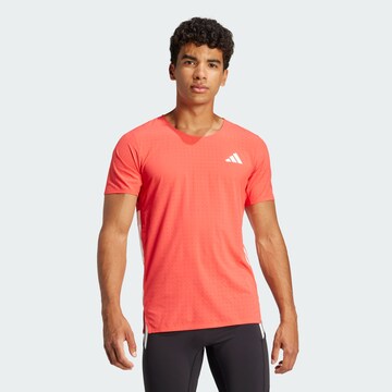 T-Shirt fonctionnel 'Adizero' ADIDAS PERFORMANCE en rouge : devant