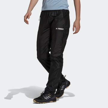 ADIDAS TERREX Regular Outdoor Pants in Black: front