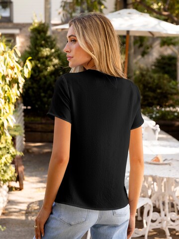 Cupshe Blouse 'Short Sleeve' in Black