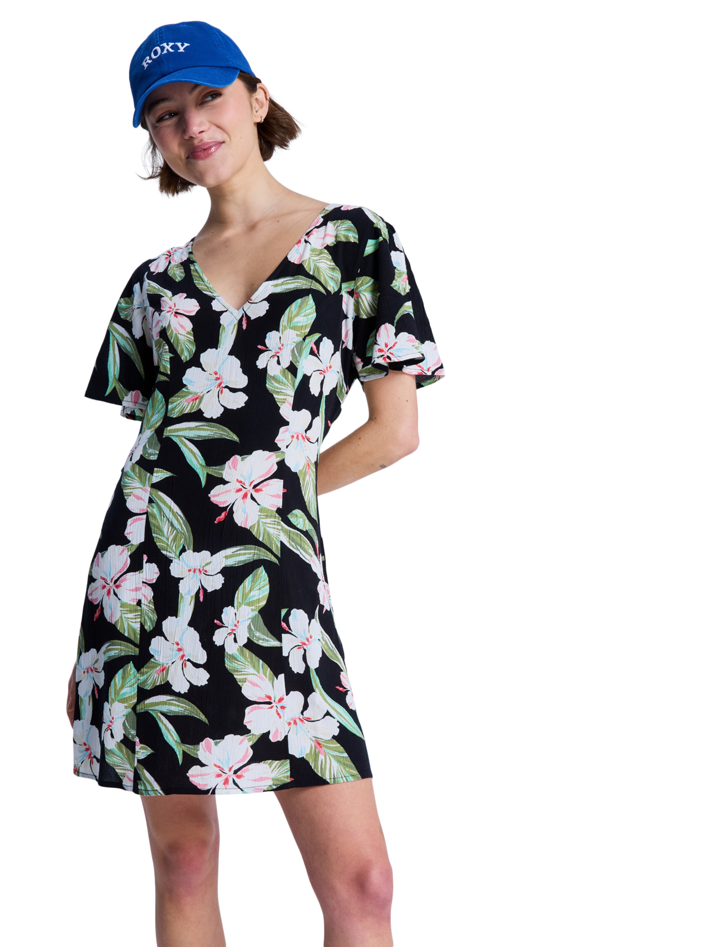 ROXY Kleid 'Fresh Breeze Mini' in Schwarz: Vorderseite