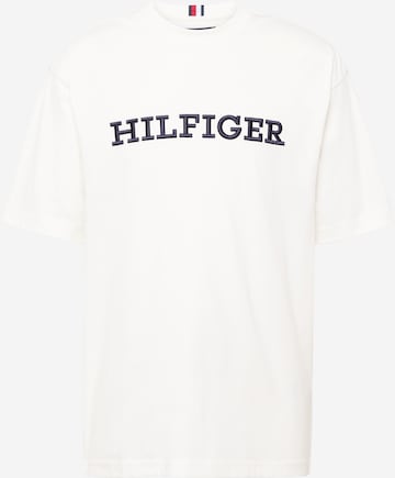 TOMMY HILFIGER Тениска в бяло: отпред