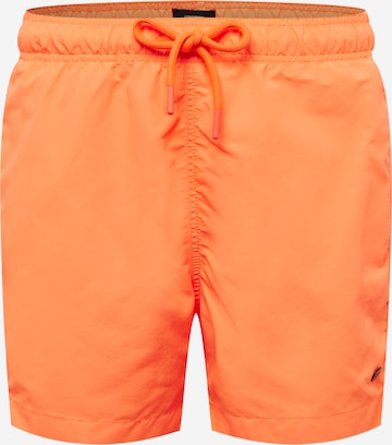 Shorts de bain 'Studios' Superdry en orange : devant