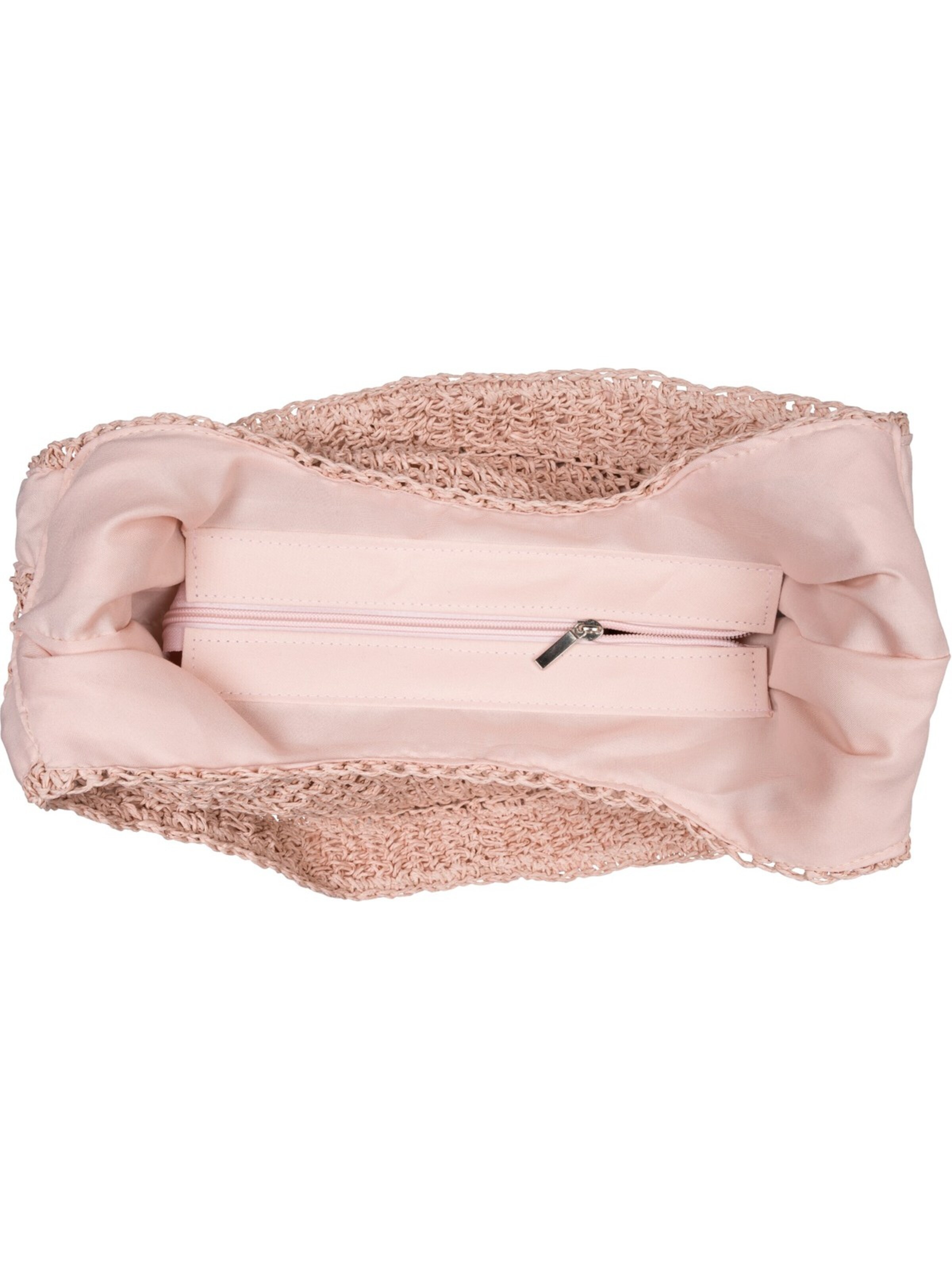 styleBREAKER Schultertasche 'Papierstroh Beuteltasche'‌‌‌ in Pink
