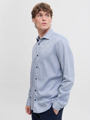 JACK & JONES Comfort fit Button Up Shirt 'Parker' in Blue