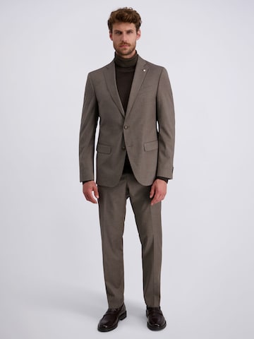 PIERRE CARDIN Regular fit Colbert 'Alain' in Bruin