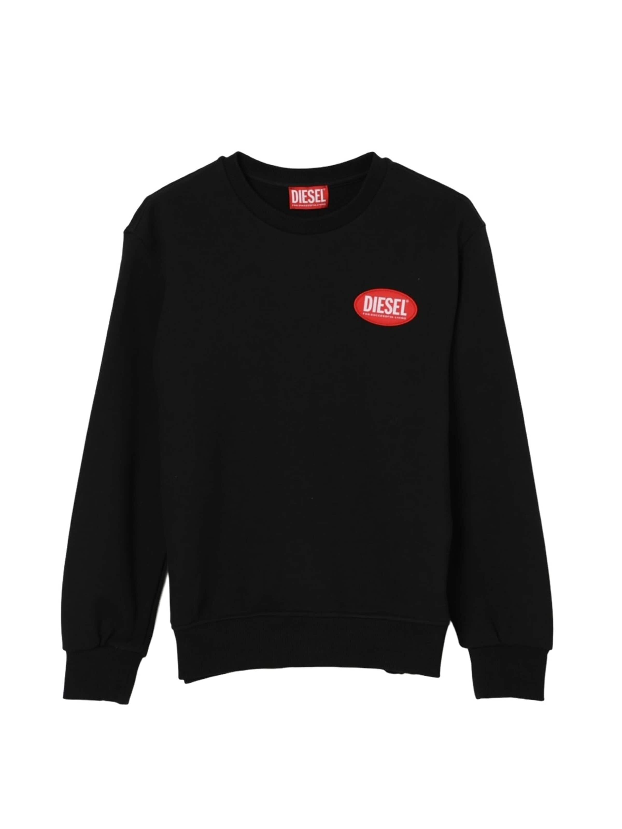 DIESEL Sweatshirt 'Felpa girocollo nera per bambino' in Black: front