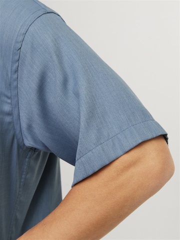 JACK & JONES Comfort fit Button Up Shirt 'CAARON' in Blue
