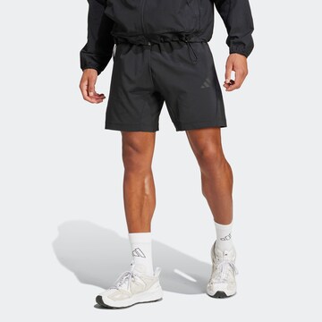 Largi Pantaloni sport 'City Escape' de la ADIDAS SPORTSWEAR pe negru: față