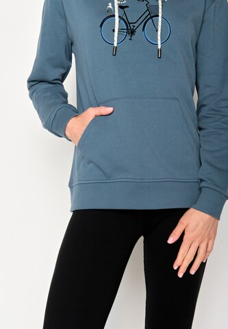 GREENBOMB Sweatshirt 'Bike Seagulls' in Blauw