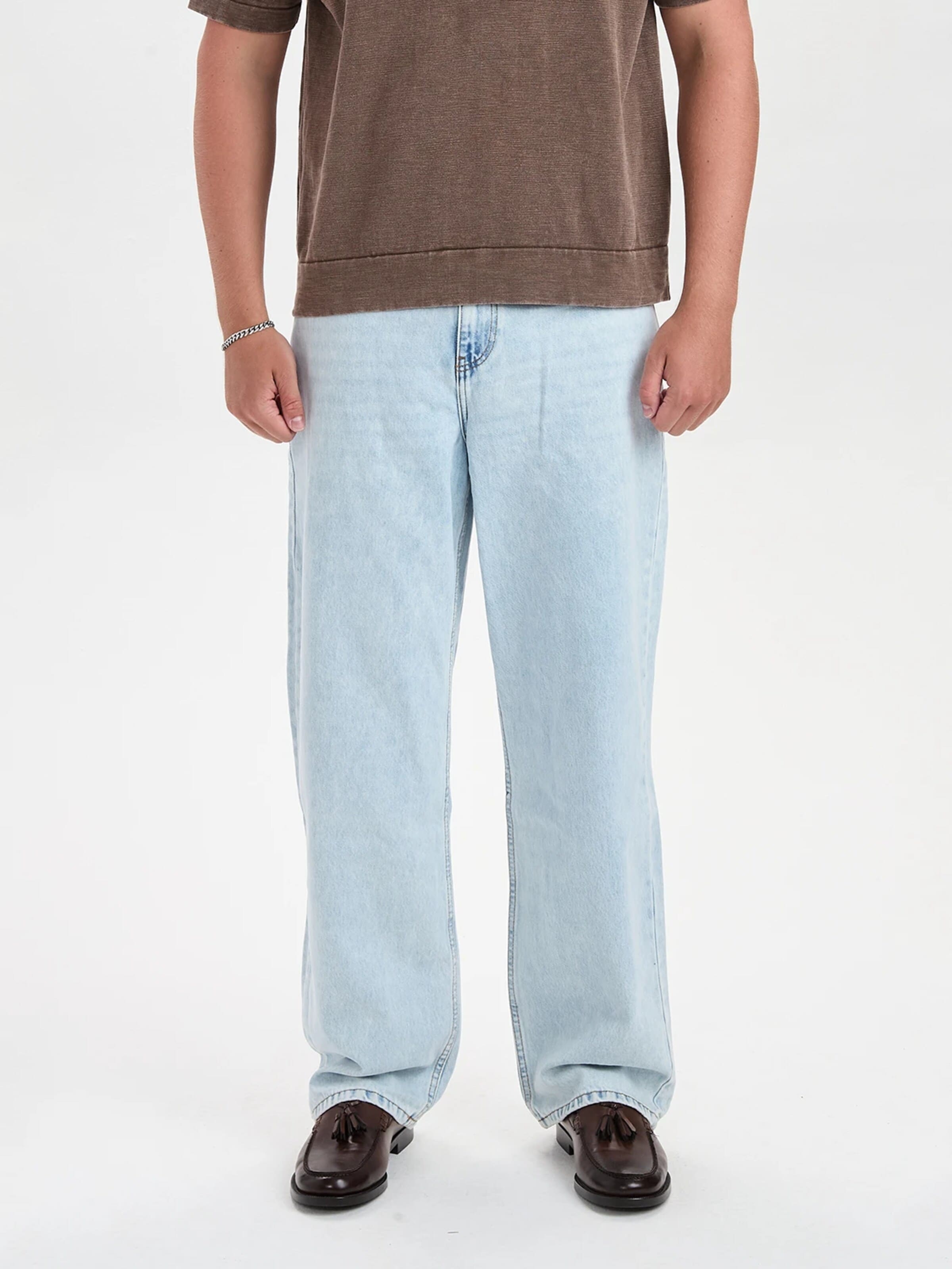 Dxnmxrk - Loosefit Calças de ganga 'DXHector Relaxed Fit Jeans Light Blue' em azul: frente