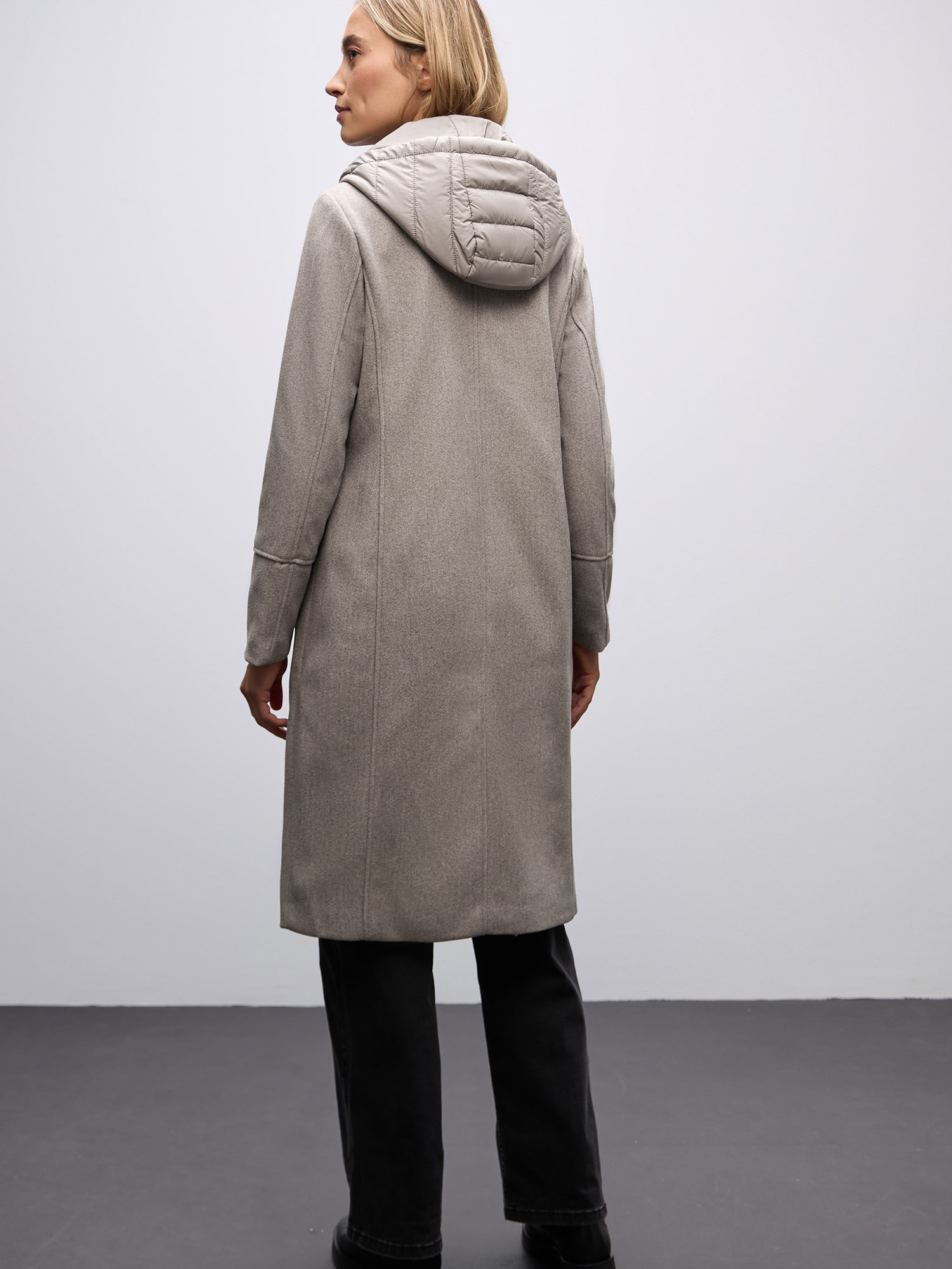 Manteau Street One Femme - Col Tricoté Montant, Poches Zippées - Coupe Classique Avec Détails Modernes - Taille 38