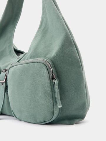 Pull&Bear Nákupní taška – zelená