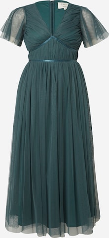 Maya Deluxe Evening Dress in Green: front