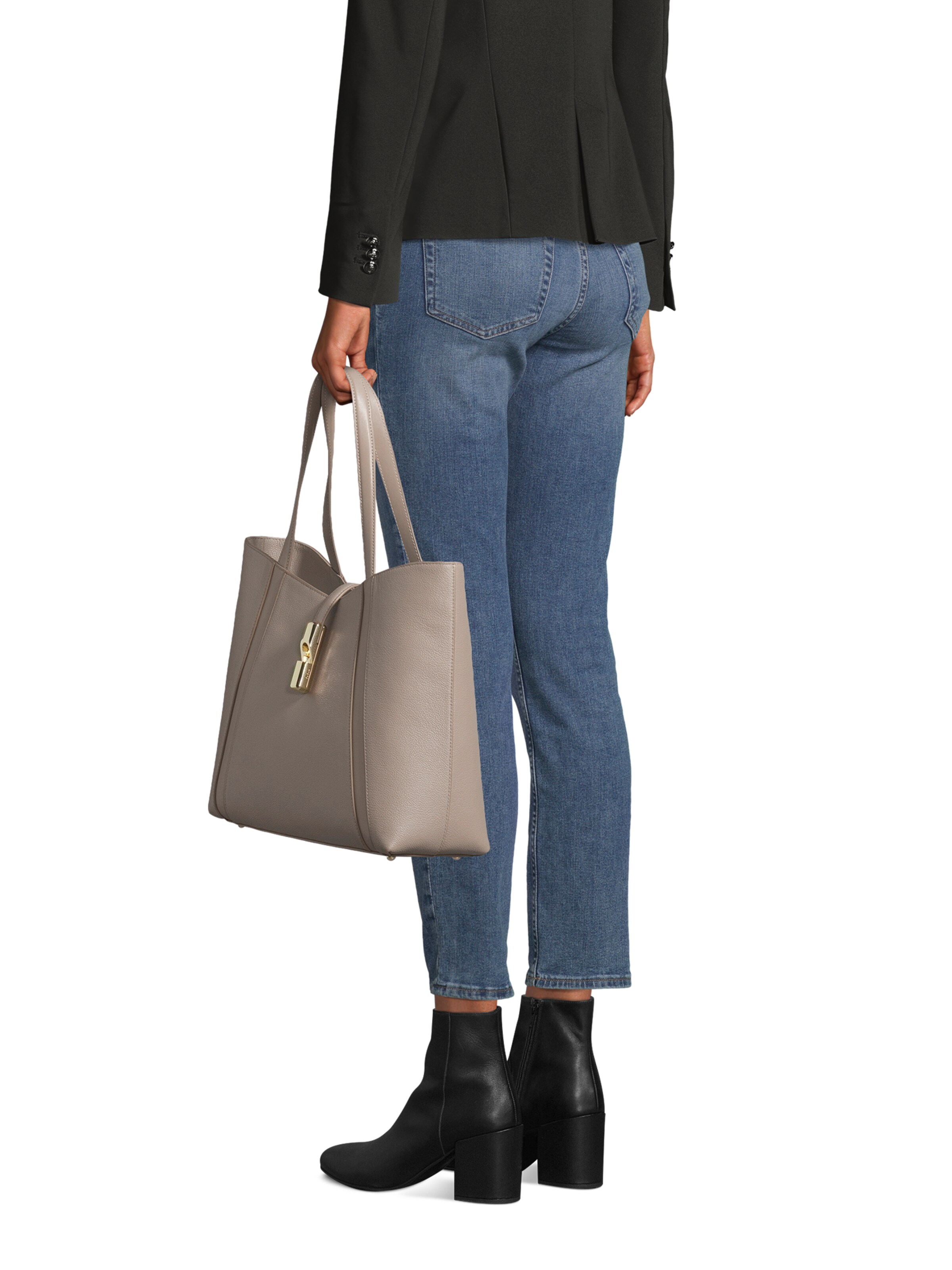 FURLA Μεγάλη τσάντα 'Goccia' σε γκρι: μπροστά