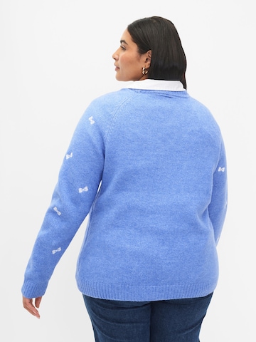 Zizzi Sweater 'MDAISY' in Blue