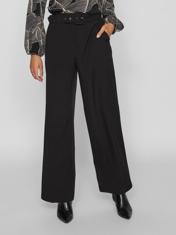 VILA Zvonové kalhoty Kalhoty s puky 'Marina' – černá: přední strana