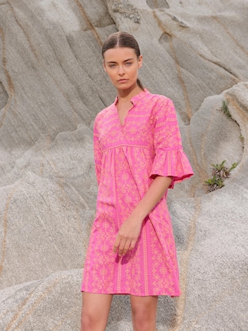 Pink LabelLjetna haljina 'BEACHWEAR EMBROIDERY ORANGE' - crvena boja