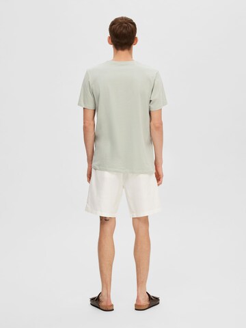 T-Shirt 'Aspen' SELECTED HOMME en vert