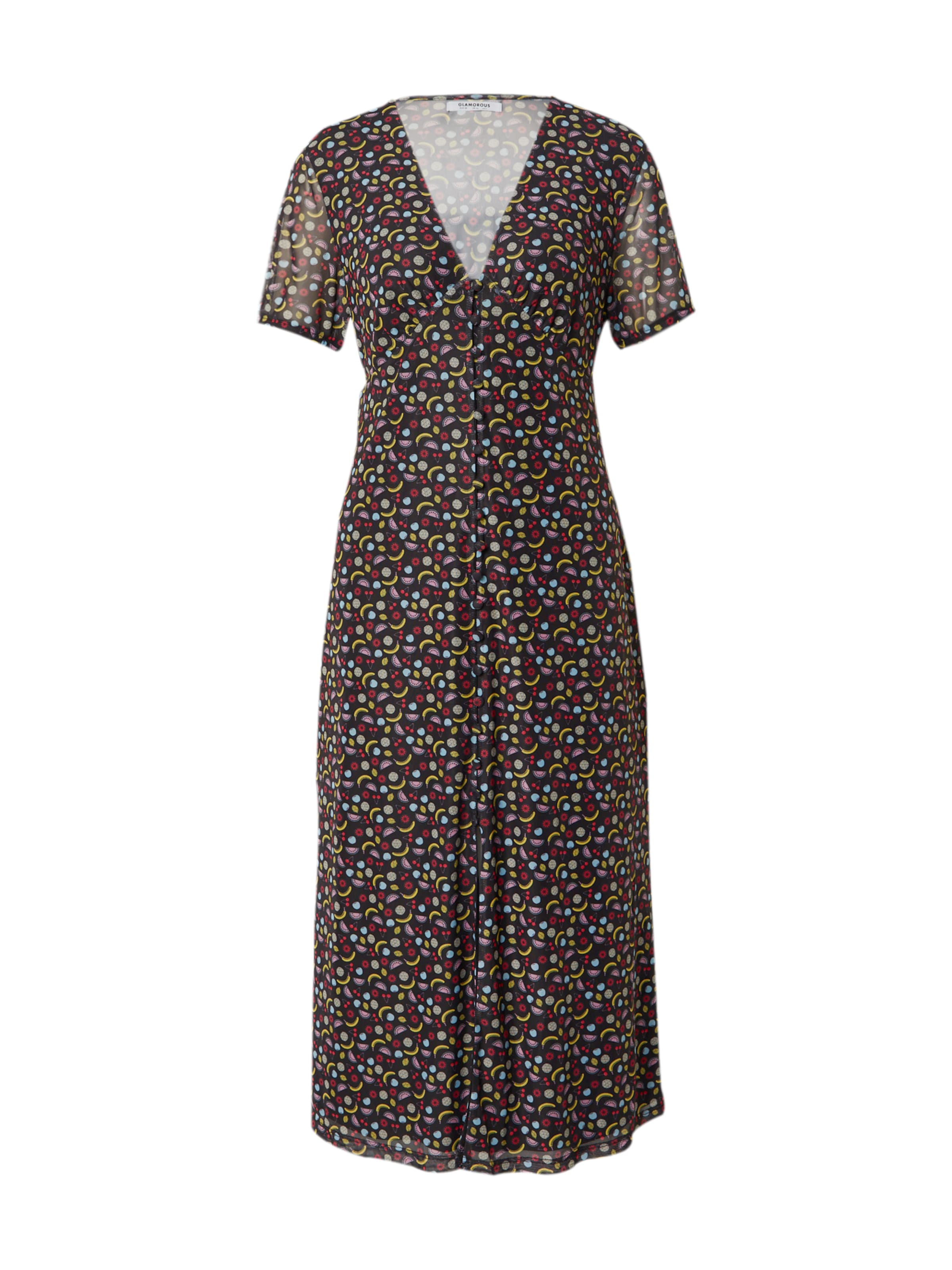 GLAMOROUS Košilové šaty – černá: přední strana