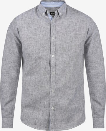 INDICODE JEANS Regular fit Button Up Shirt 'Luan' in Grey: front