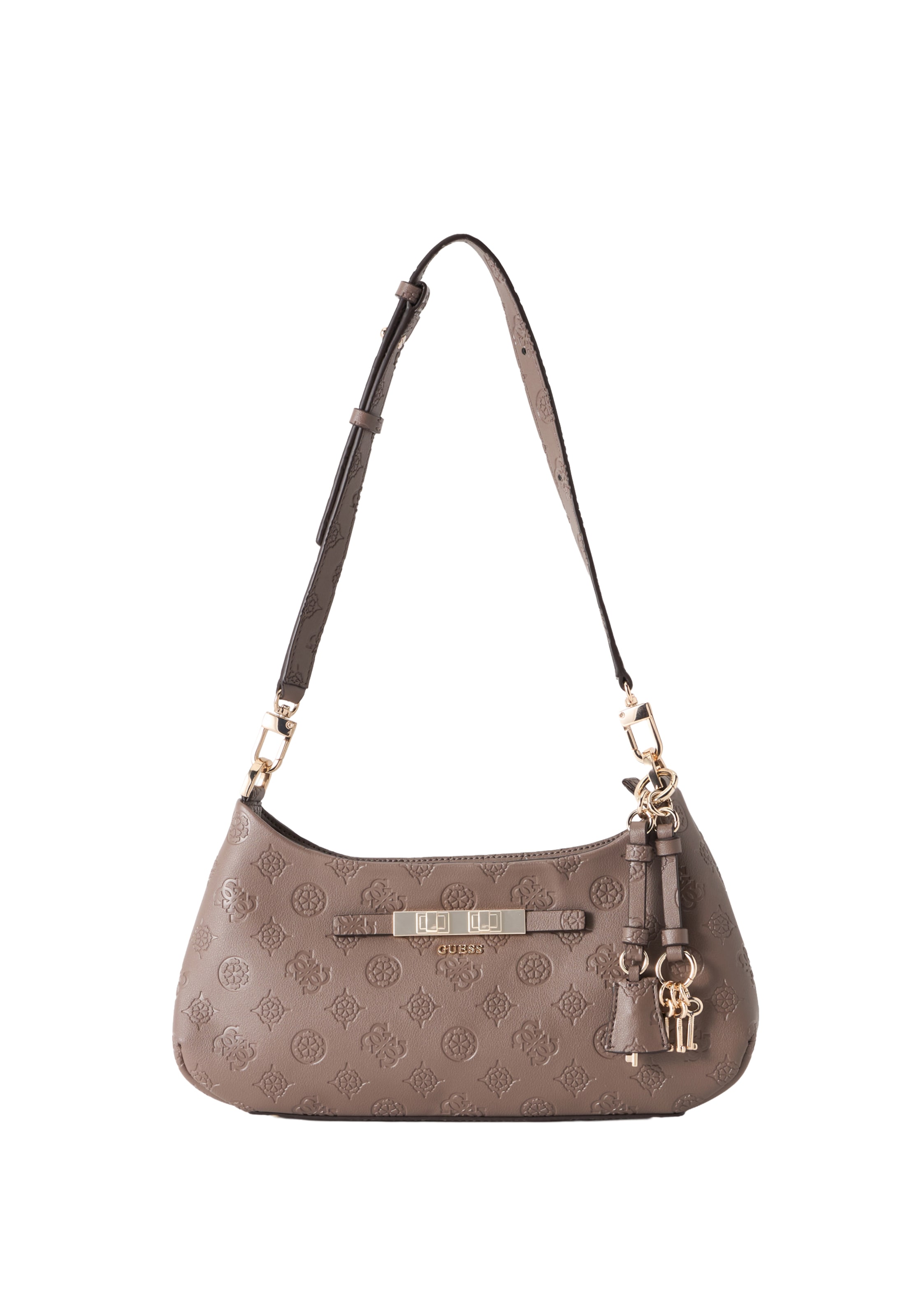 GUESS Τσάντα ώμου 'Carmella' σε One Size σε σοκολατί, Άποψη προϊόντος