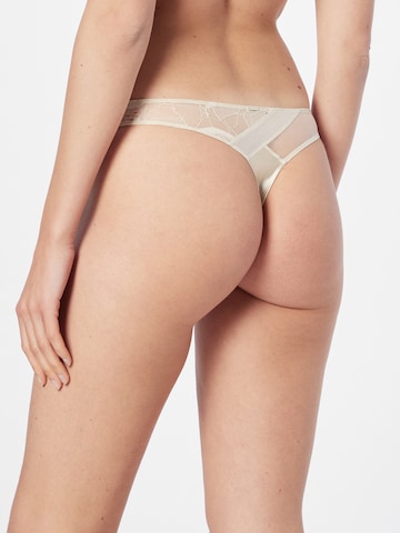 Calvin Klein Underwear Thong in Beige