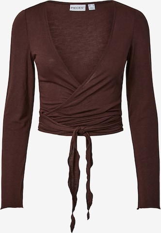 PIECES Top 'PCRoya' in Brown: front