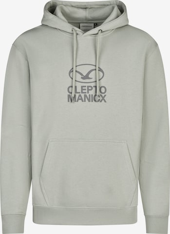 Cleptomanicx Sweatshirt 'Möwe Plate' in Grey: front