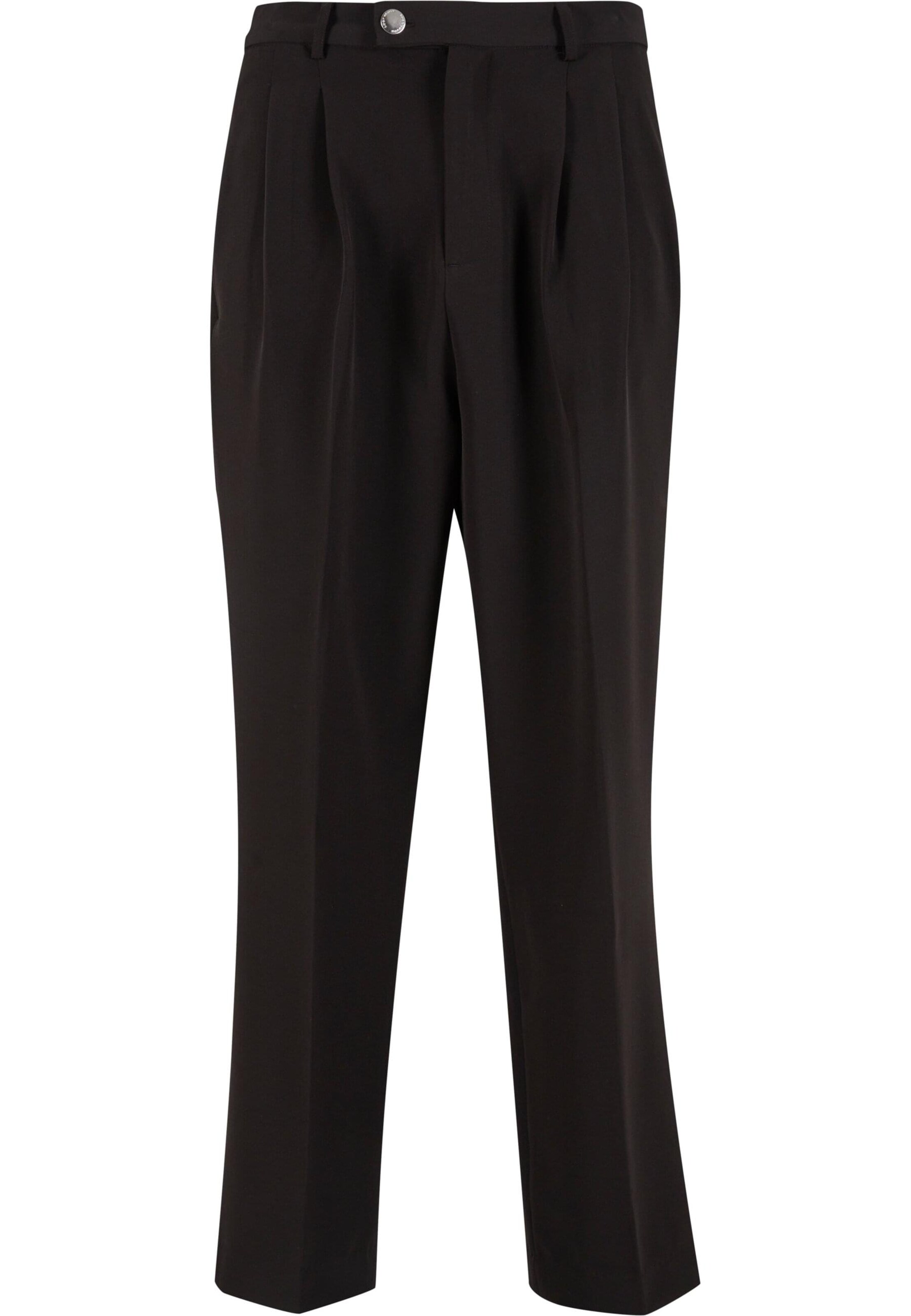 883Police Loose fit Pleat-front trousers in Black: front
